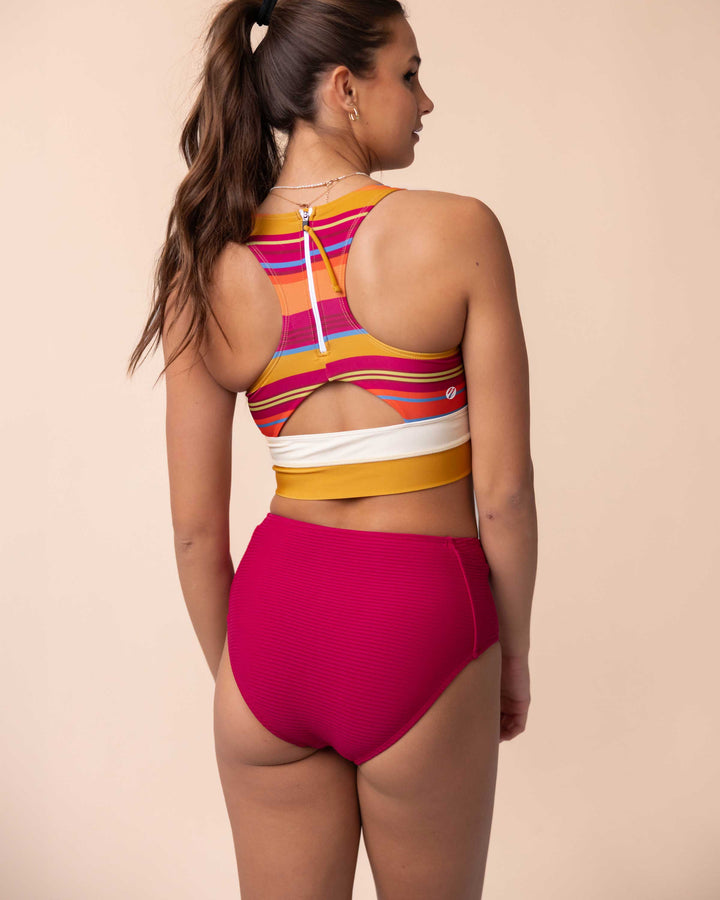 Flat Rib Berry Yoga Pocket Bottom