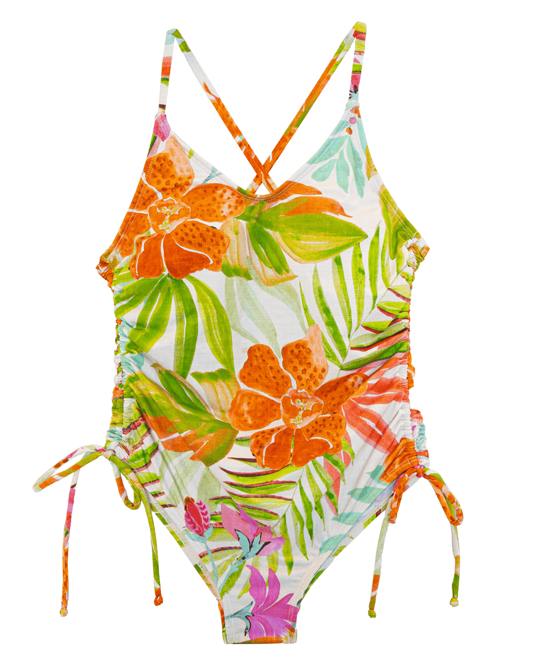 Girls Tropics Tied One Piece