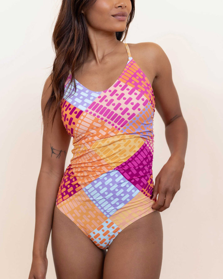 Patch Ruched One Piece