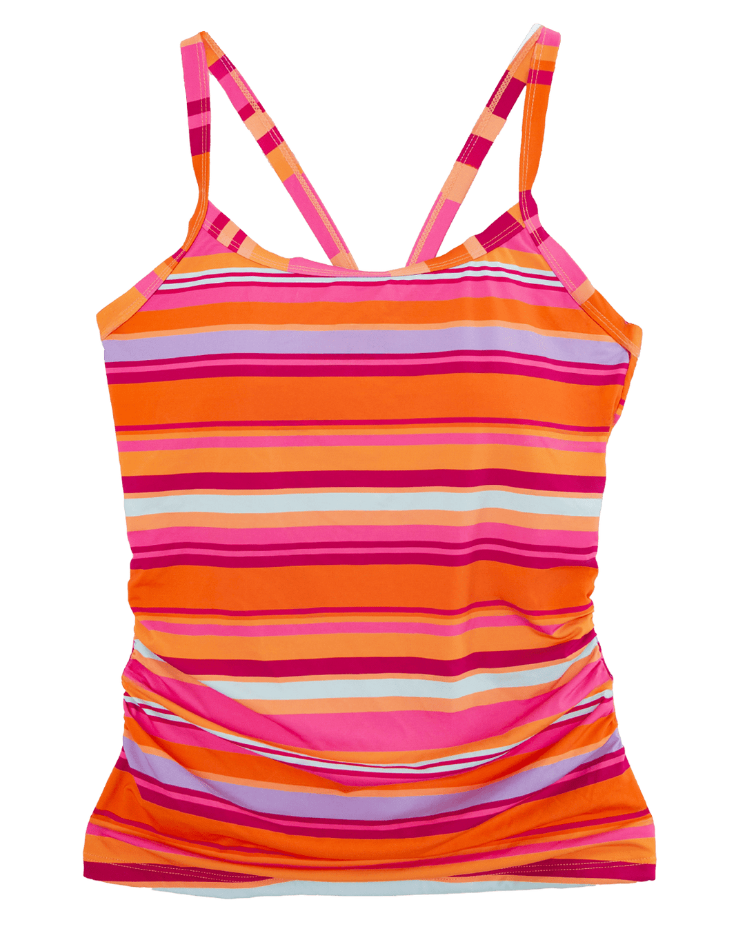 Sunset Stripe Scoop Neck Tankini