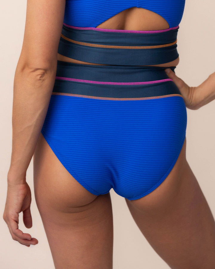 Flat Rib Cobalt Colorblock Bottom