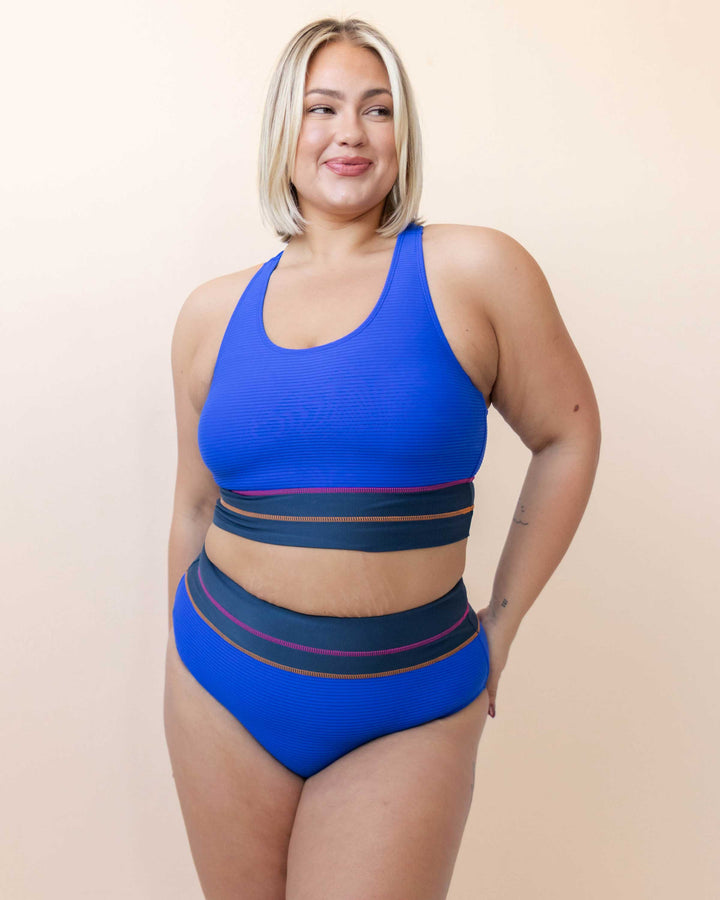 Flat Rib Cobalt Colorblock Bottom