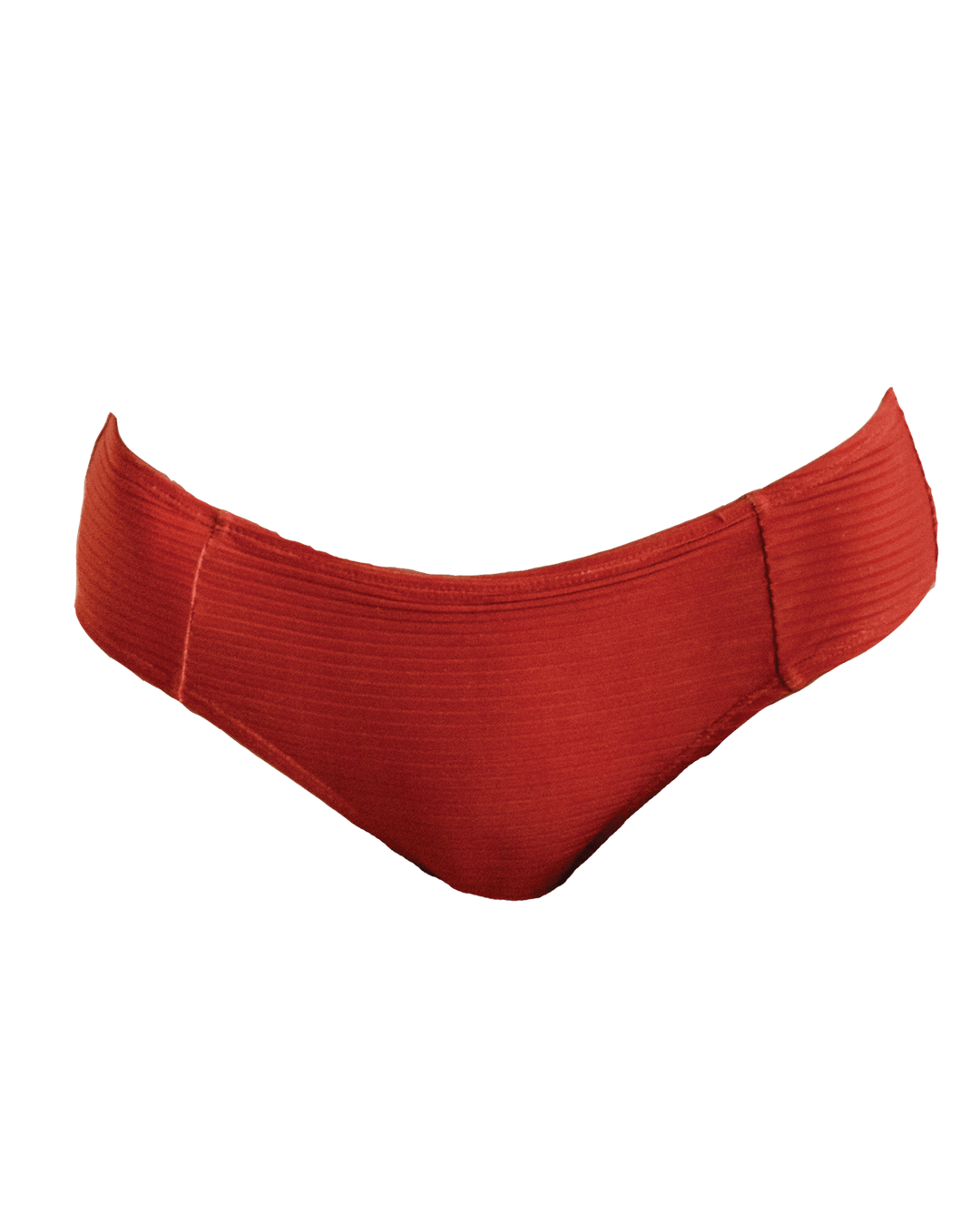 Textured Stripe Redwood Bikini Bottom