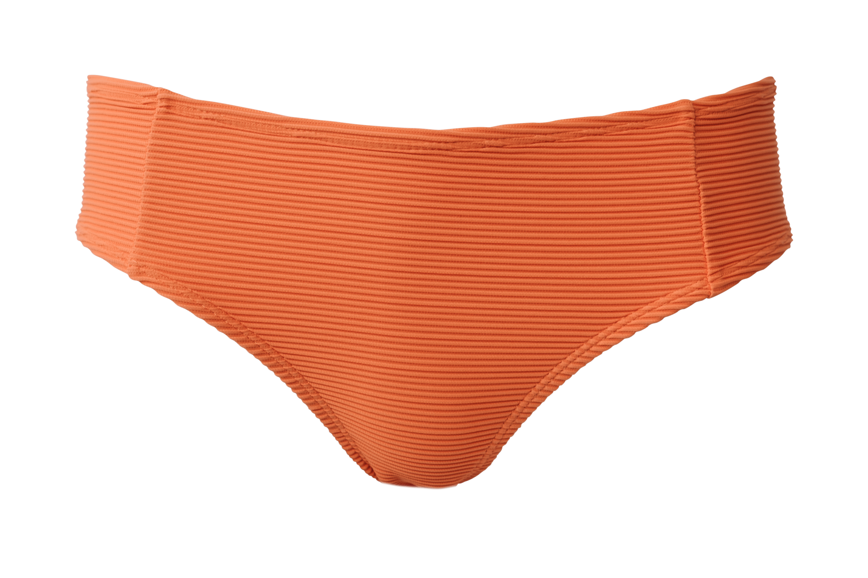 Textured Coral Scrunch Bikini Bottom With Wavy Edges Bottom Dots