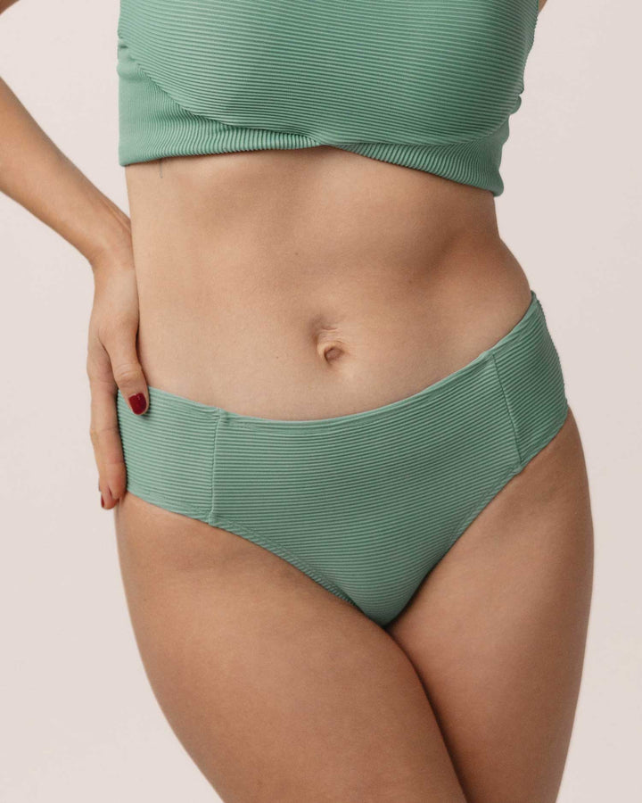 Textured Pine Bikini Bottom