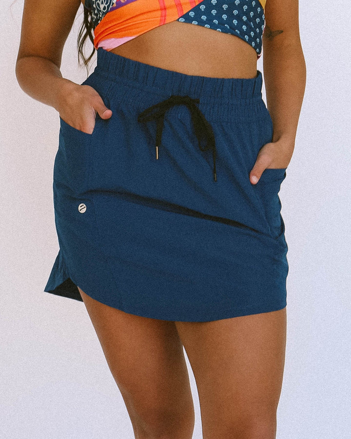 Navy Hybrid Skirt