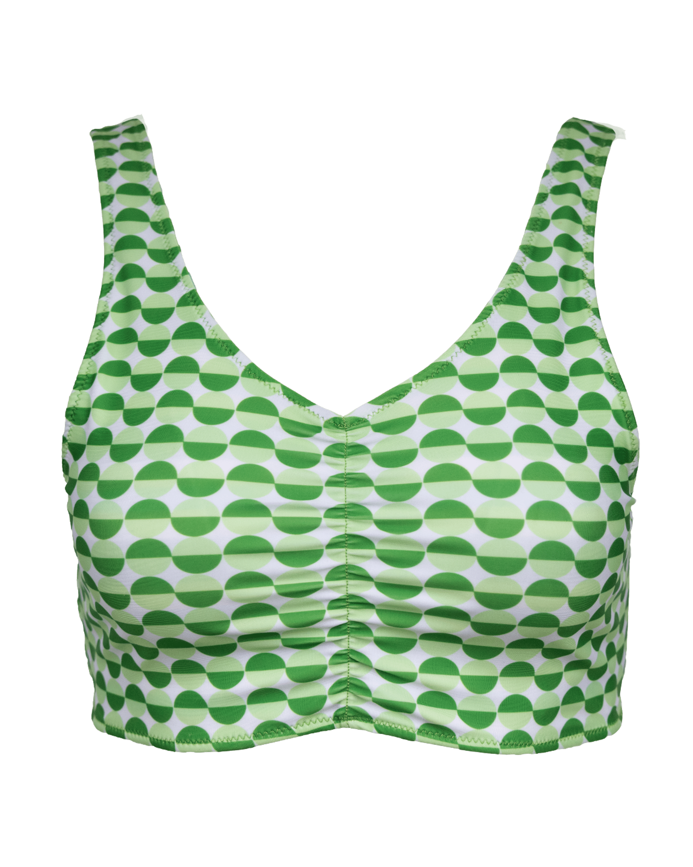 NEW NWT Green Leaf Print Small 4 / 6 Built In Bra Tankini Swim